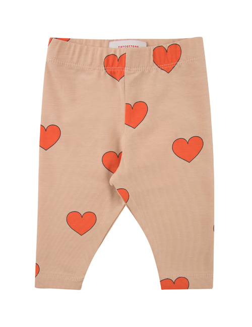 [TINY COTTONS]  “HEARTS” PANT _ light nude/red